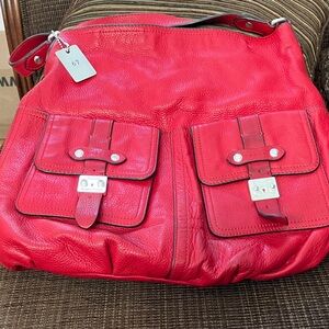 Polo by Ralph Lauren Red Hobo Bag